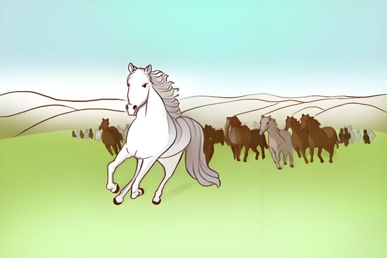 Chinese idiom – 一马当先 yī mǎ dāng xiān