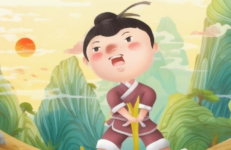 Chinese idiom-揠苗助长 yà miáo zhù zhǎng